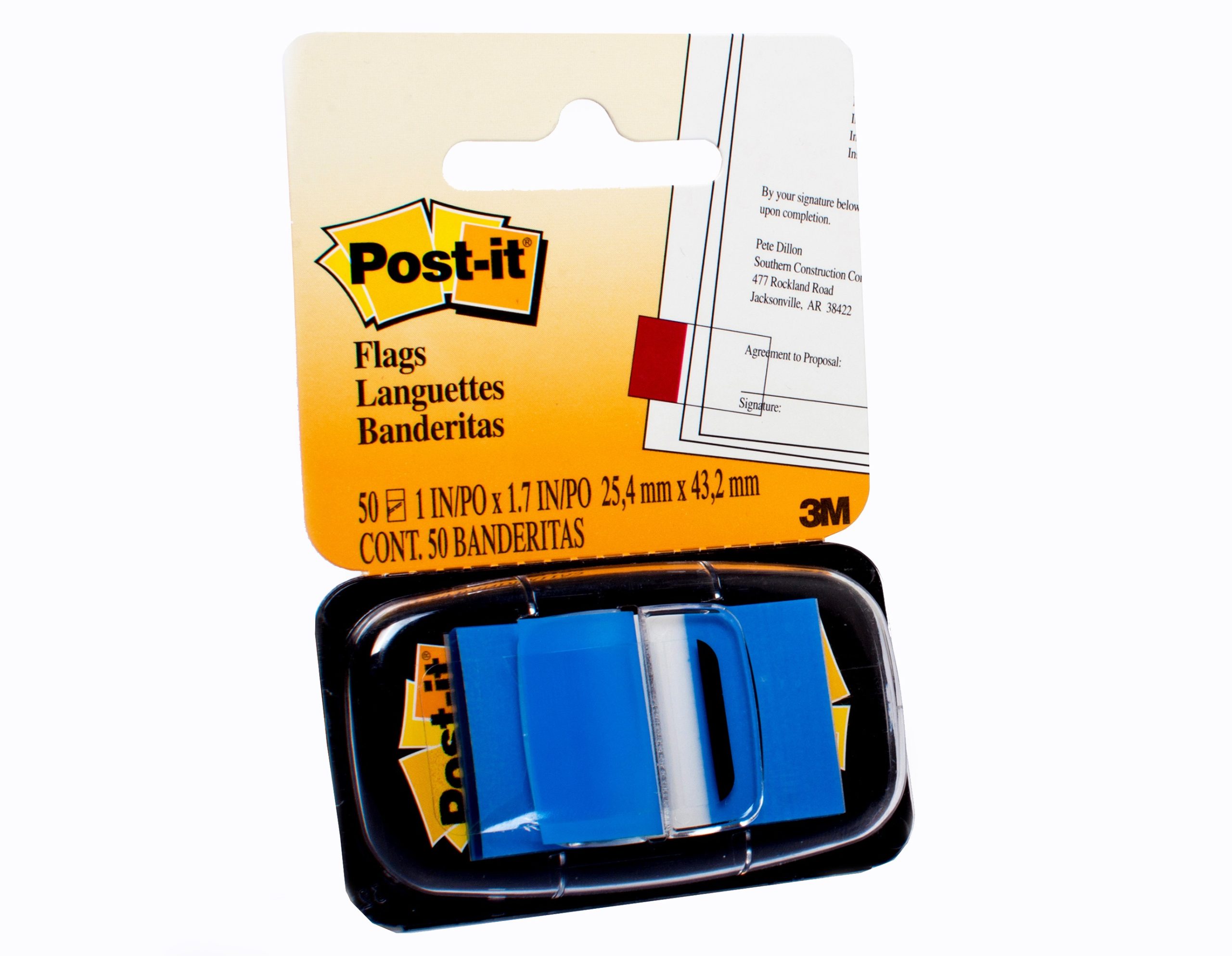 BANDERITAS ADH. AZUL 3M 680-2 C/50H. E.(12) C.(36)