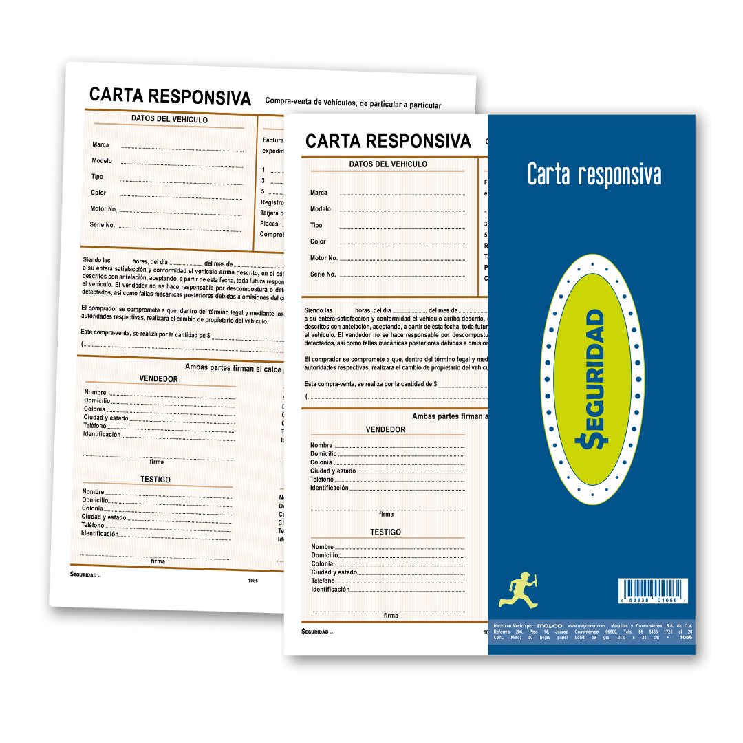 CARTA RESPONSIVA #1056 SEGURIDAD 25H. E.(3) C.(102)