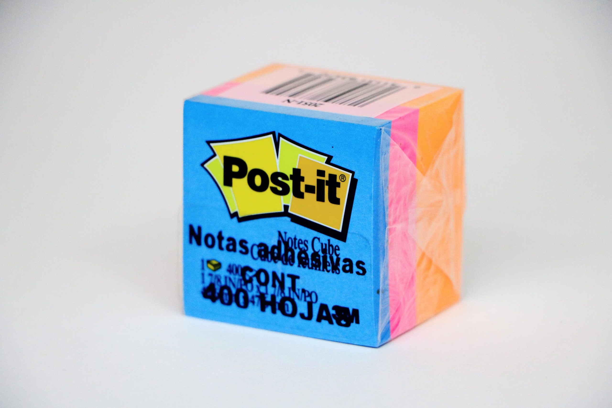 NOTAS ADH. 2X2" POST-IT 2051-N MINI CUBO 400H. NEON C(24)