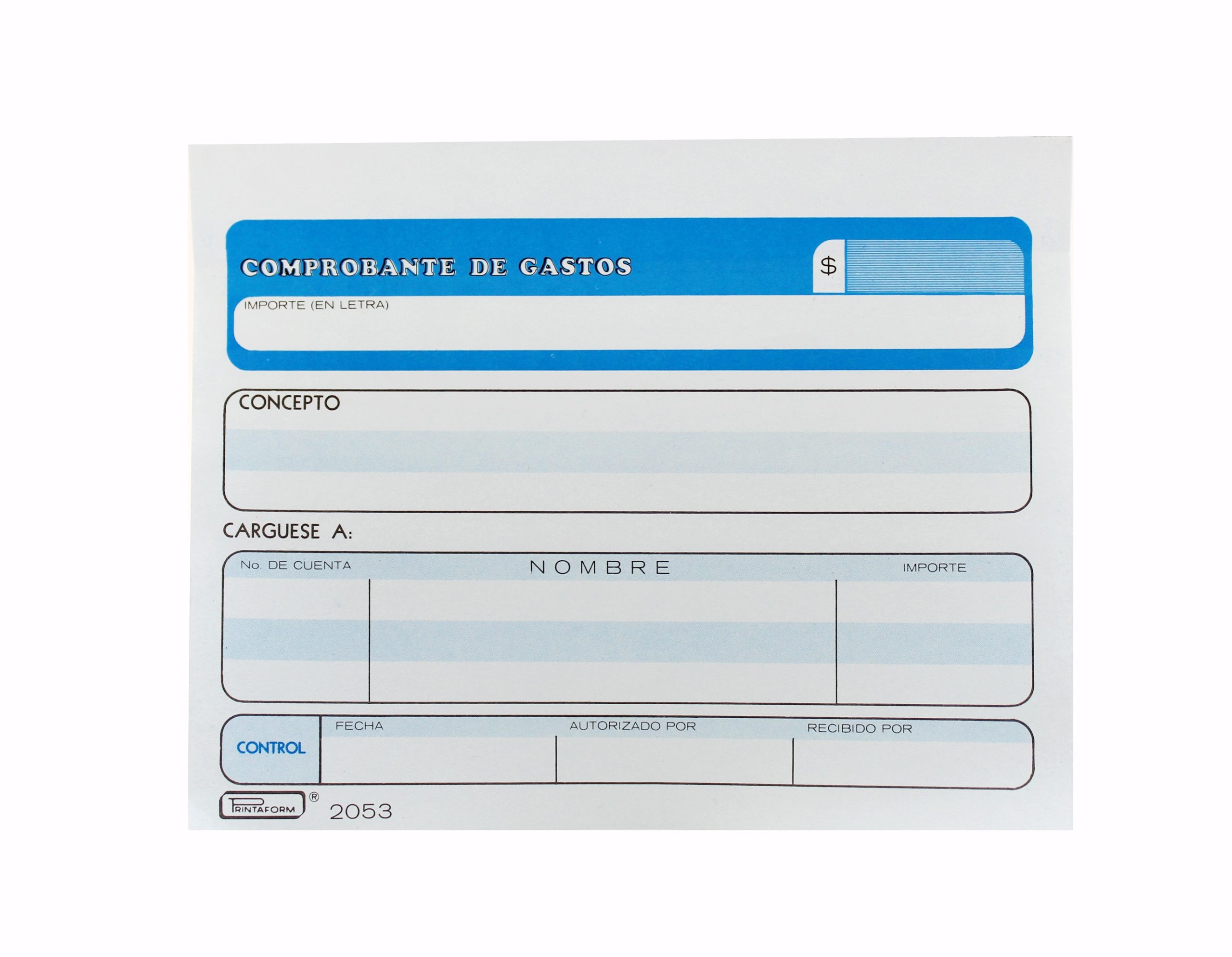 COMPROBANTE DE GASTOS #2053 PRINTAFORM 1/4 CTA. 50H.E(3)(24)