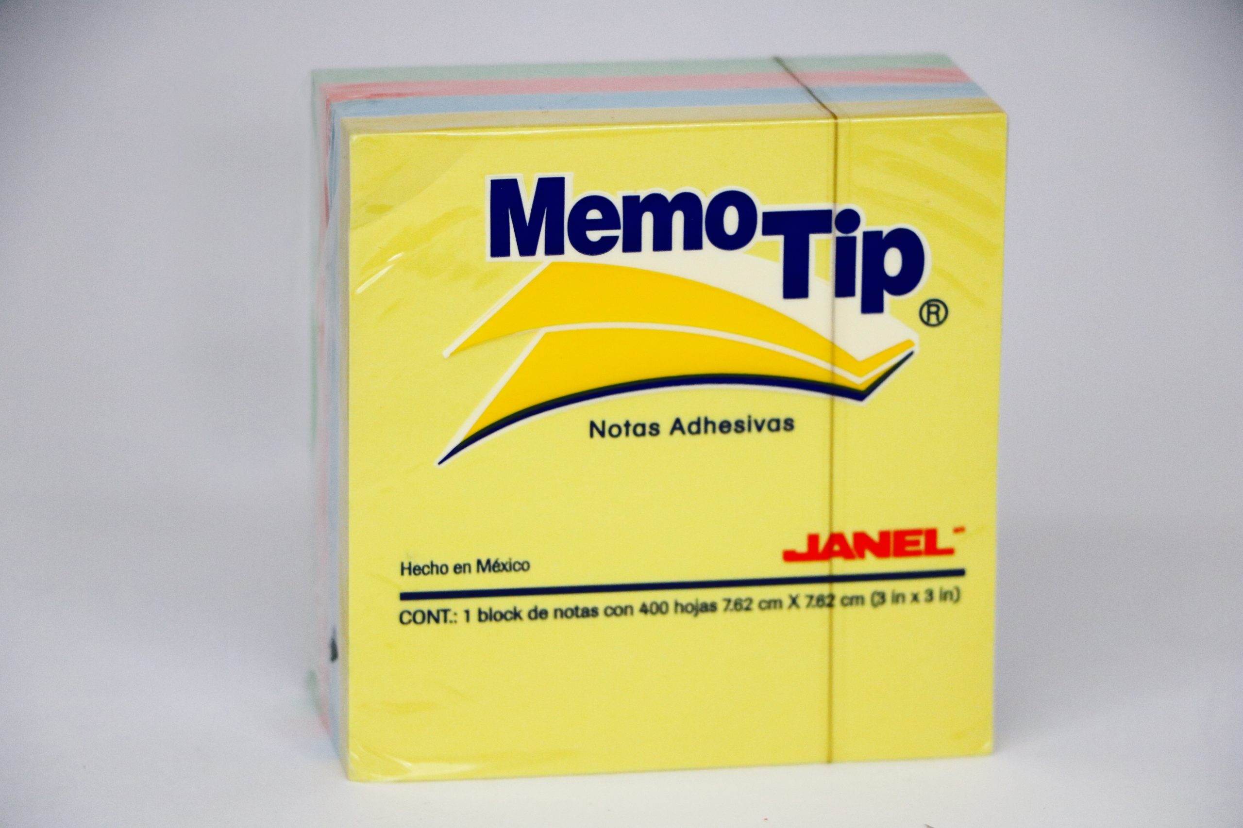 NOTAS ADH. 3X3" MEMOTIP CUBO 400H. PASTEL C.(36)