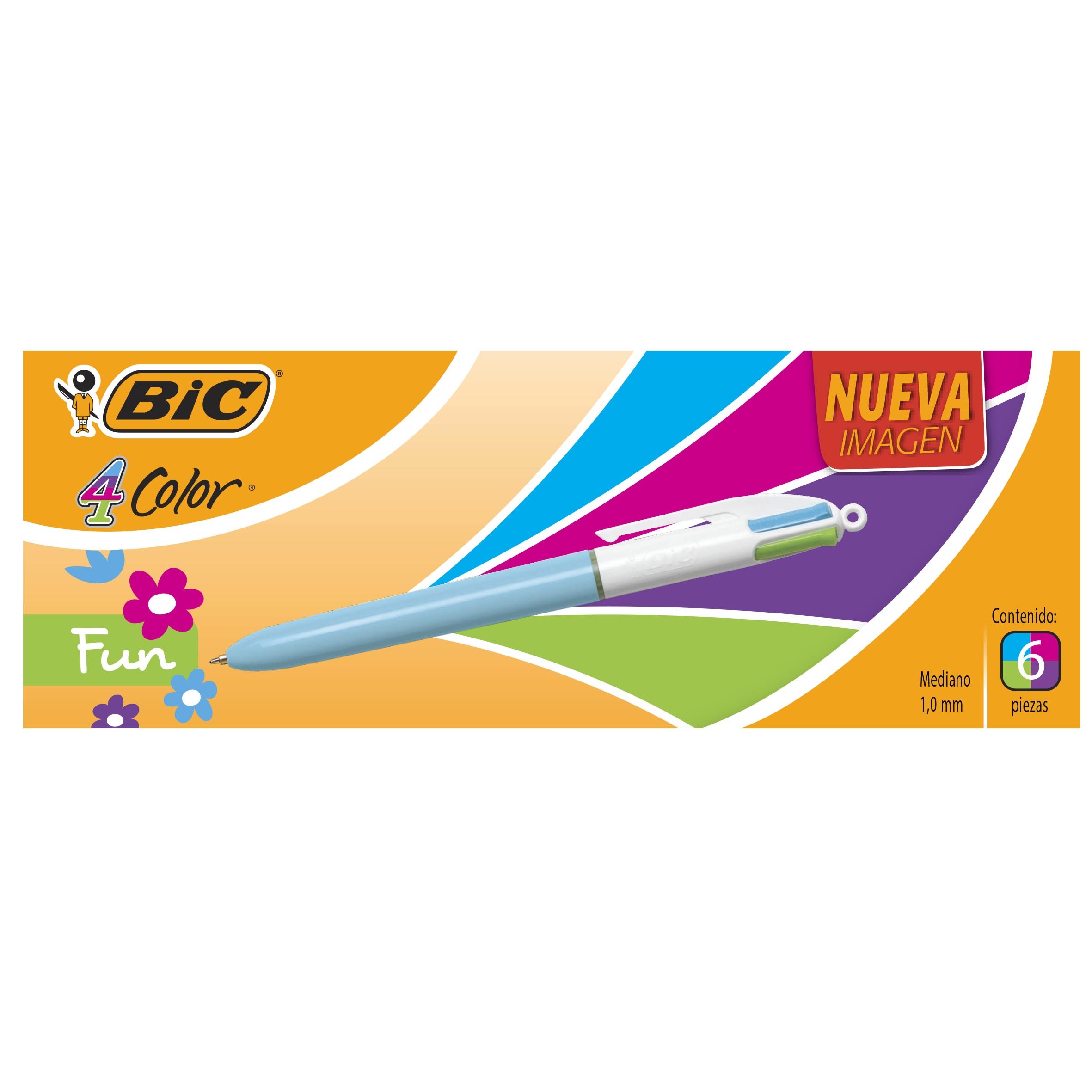 BOLIGRAFO CUATROCOLOR ORIGINAL BIC 1.0MM COL.FASHION(6)(72)