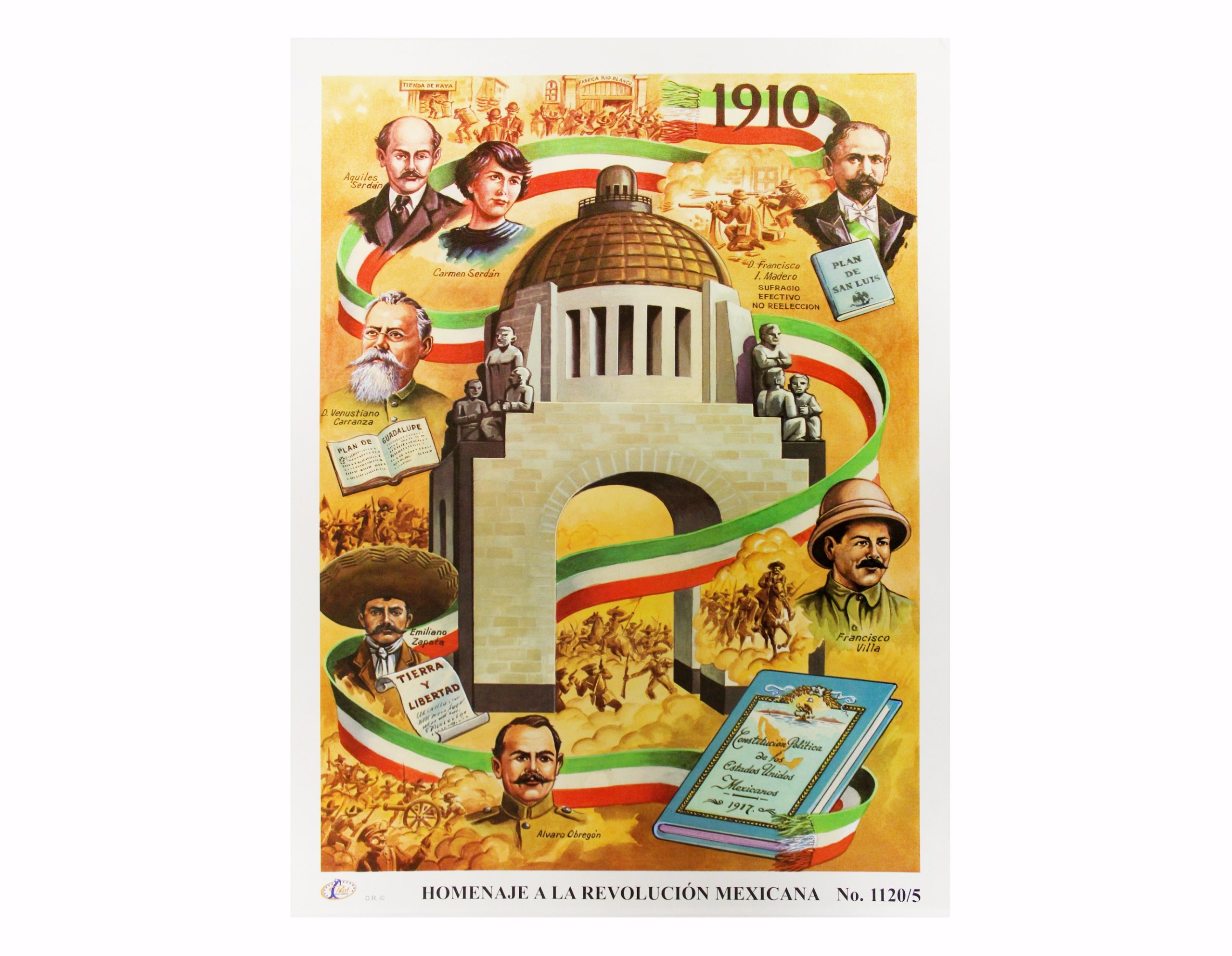 CROMO HOMENAJE A LA REVOLUCION MEX.#5/1120 RAF E.(10) C(250)