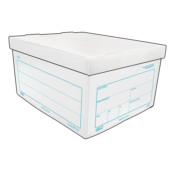 CAJA ARCHIVO PLAST. OFI. PRINT. 0114 50X38X25 CMS. E.(10)