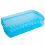 CAJA LAPICERA PLAST.REGINA 22X13C.AZUL CLARO C.(100)