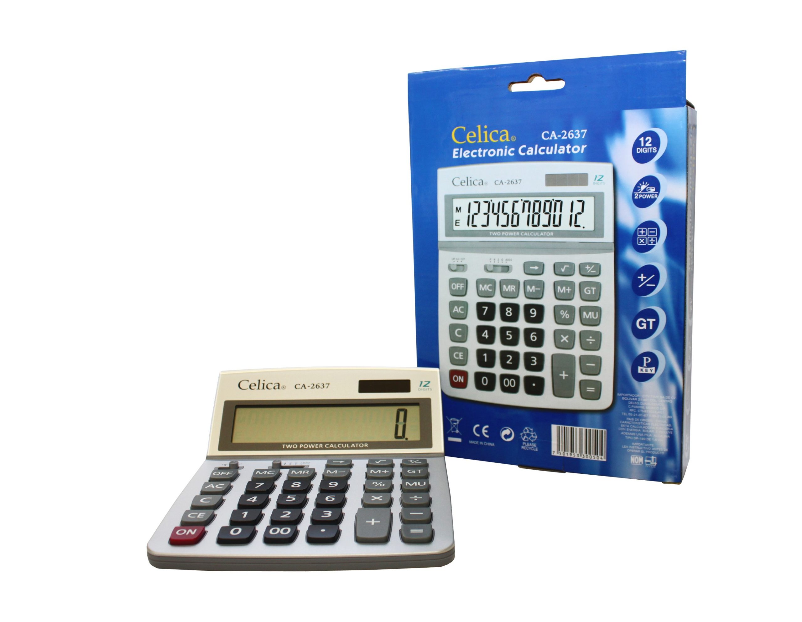 CALCULADORA ESCRIT. CELICA CA-2637  12DIG. E.(10) C.(40)