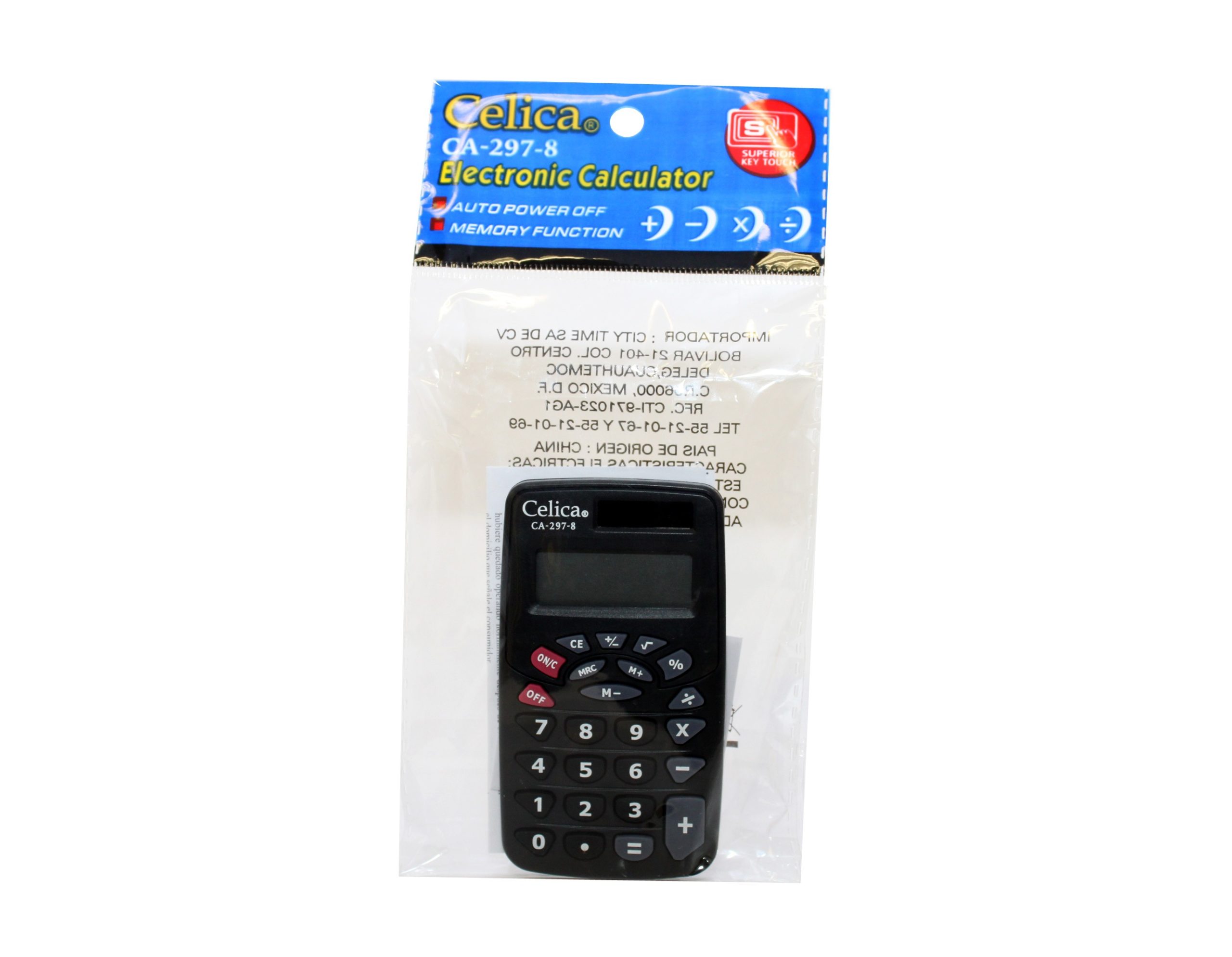 CALCULADORA BOLSILLO CELICA CA-297-8 8DIG. BL.C/1 (50) (200)