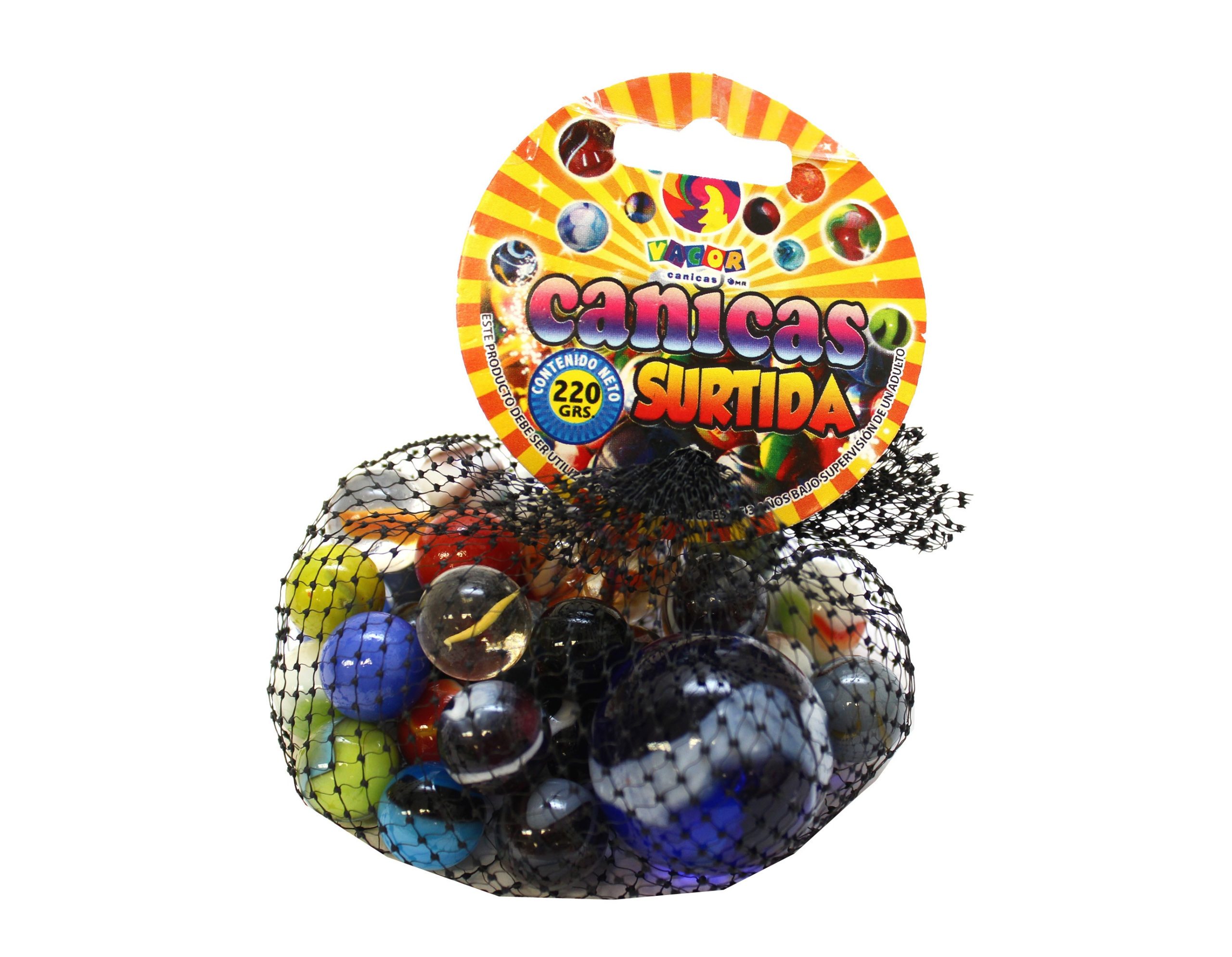 CANICAS VACOR RED C/220 GR.-25 PZ. APROX. SURT. C.(70)