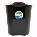 CESTO BASURA PLAST. 12.5L. NGO. SABLON #8005 C.(6)