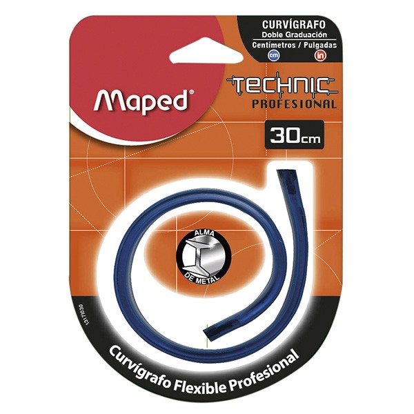 CURVIGRAFO PROF. FLEX. 30CM. C/BICEL MAPED BL.C/1 E.(6)C(48)