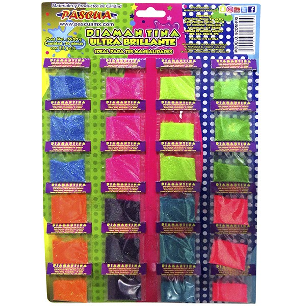 DIAMANTINA CARTON C/24 BOL.PASCUA SURT. FLUOR E.(24) C.(144