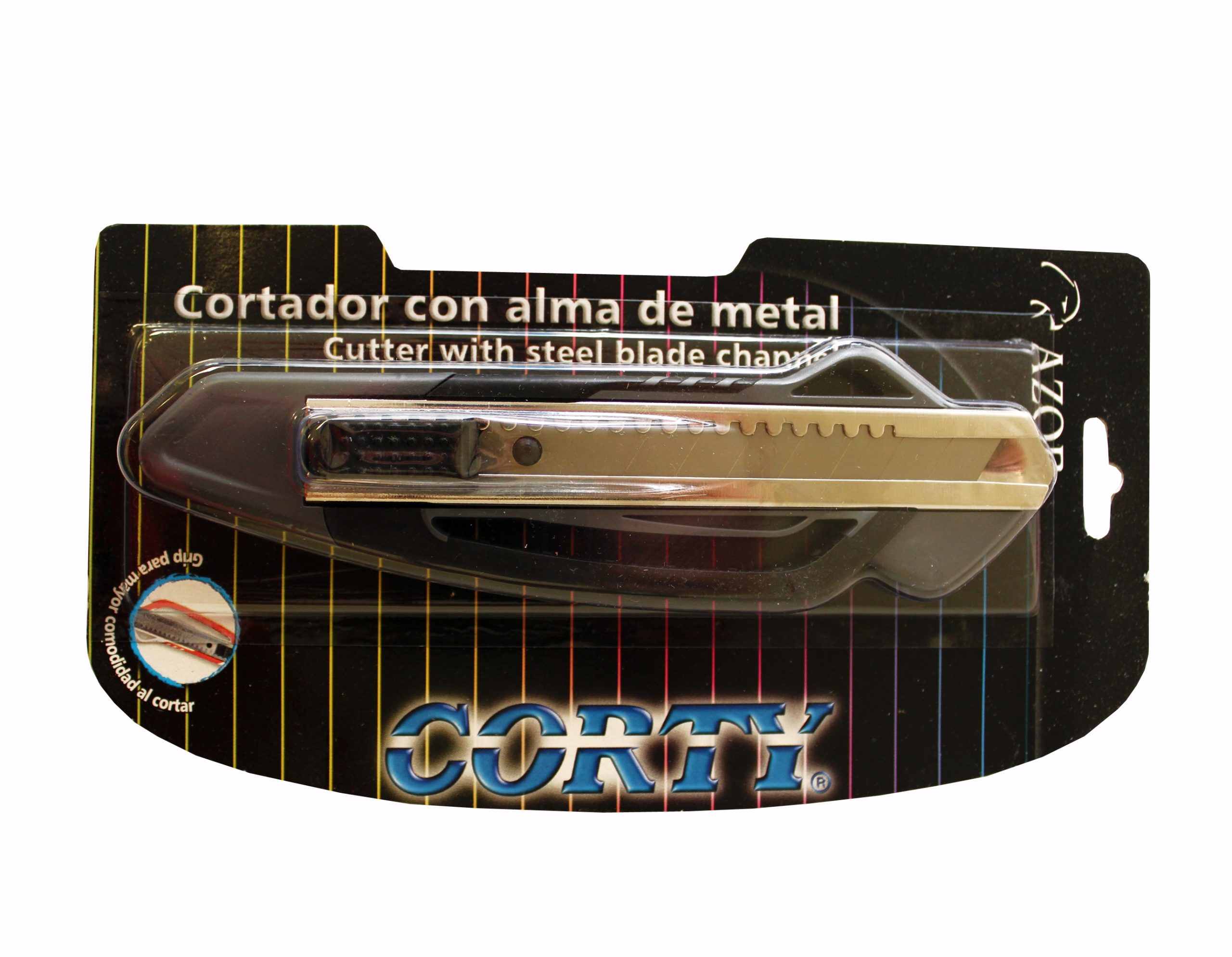 EXACTO GRUESO MET. C/GUIA CORTY AZOR #5500 BL.C/1 E(12)(144)