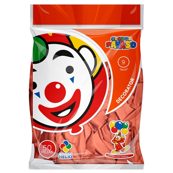 GLOBOS DECORATOR #9 BOL.C/50 SALMON C.(100)