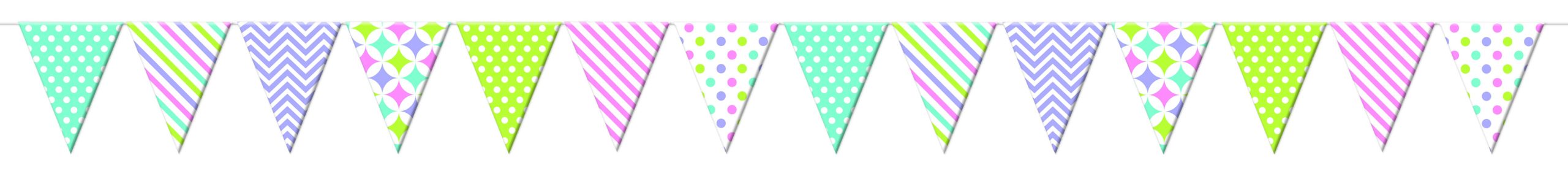 LETRERO BANDERIN TRIANG. COL. PASTEL #1428 BOL.C/1 E.(25)(18