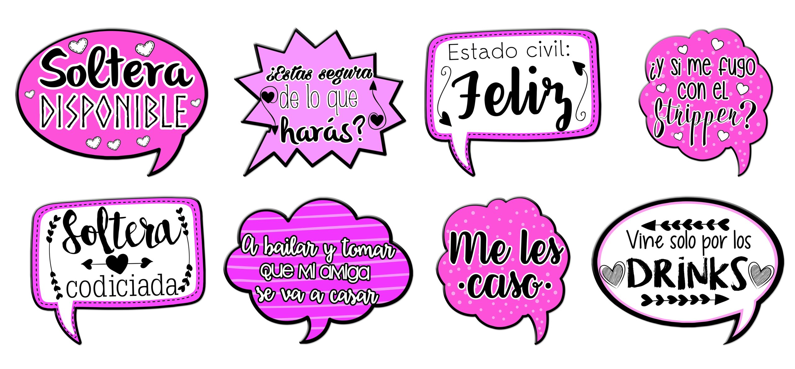 LETRERO FIESTA DESPEDIDA PAQ. C/8PZ. #1524 BOL.C/1 E.(25)