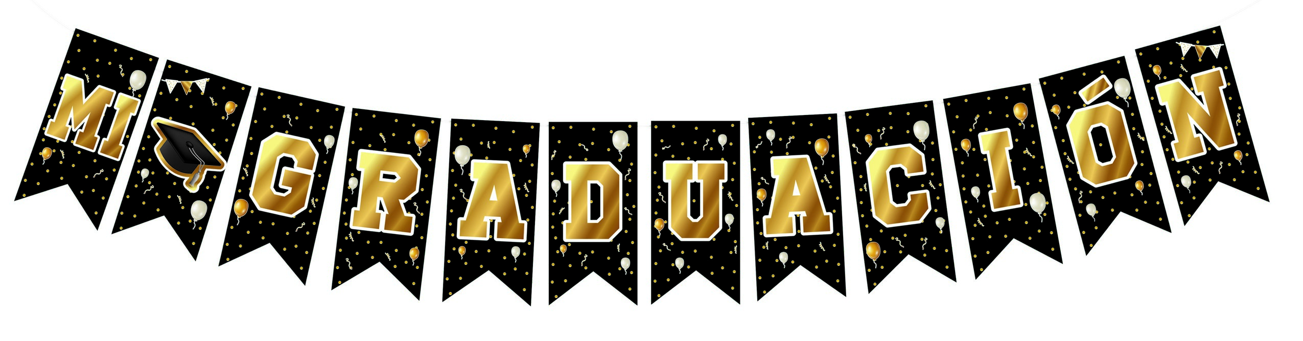 LETRERO BANDERIN GRADUACION 1559 PADI BOLSA C/1 PZA. C.(25)