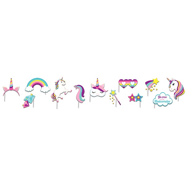 PARTY PROPS UNICORNIO GRANMARK PAQ. C/12PZ. E, (6)