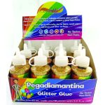 PEGAMENTO C/DIAM. 60ML. CONFETTI ORO E.(12) C.(288)