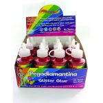 PEGAMENTO C/DIAM. 60ML. CONFETTI ROJO E.(12) C.(288)