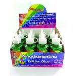 PEGAMENTO C/DIAM. 60ML. CONFETTI VERDE E.(12) C.(288)