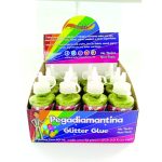 PEGAMENTO C/DIAM. 60ML. CONFETTI VERDE LIMON E(12) C(288)