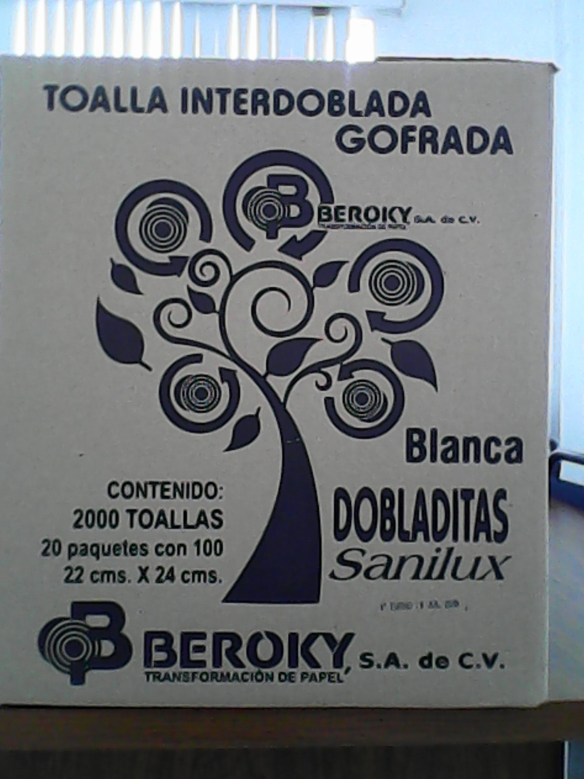 TOALLAS INTERDOBLADAS SANITAS 1407 22X24 PAQ.C/100 PZAS E.20